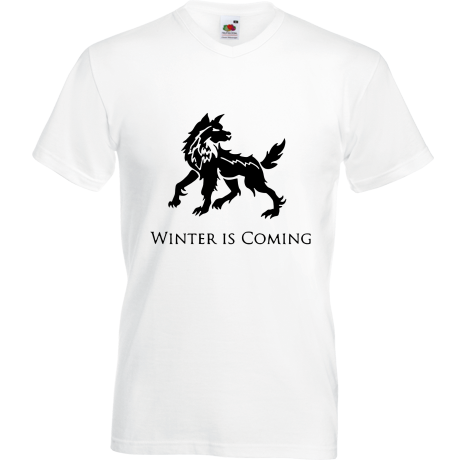 Koszulka w serek „Winter Is Coming – Direwolf”