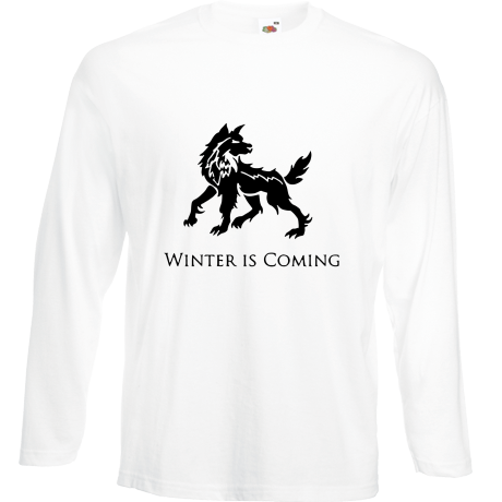 Koszulka z długim rękawem „Winter Is Coming – Direwolf”
