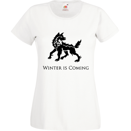 Koszulka damska „Winter Is Coming – Direwolf”