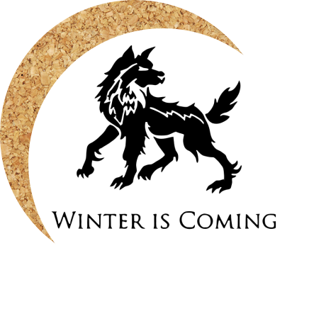 Podkładka pod kubek „Winter Is Coming – Direwolf”