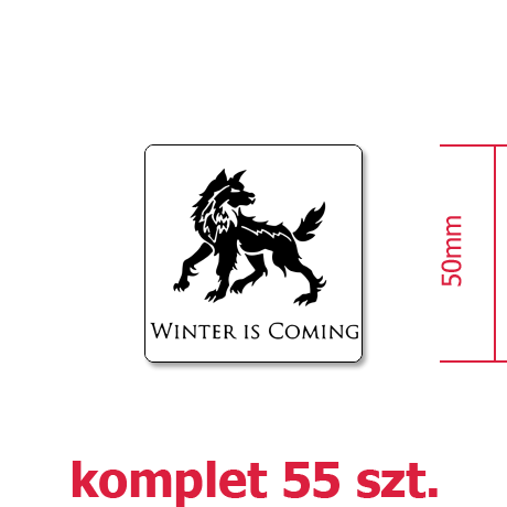 Wlepka „Winter Is Coming – Direwolf”