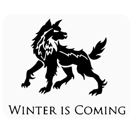 Podkładka pod mysz „Winter Is Coming – Direwolf”