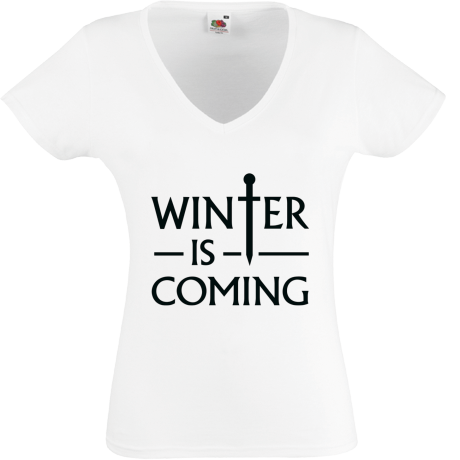 Koszulka damska w serek „Winter Is Coming 3”