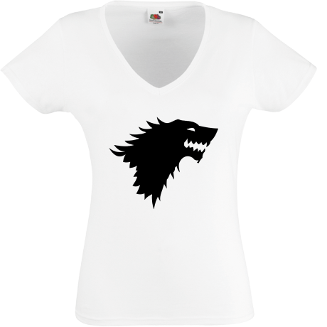 Koszulka damska w serek „Game of Thrones – House Stark”