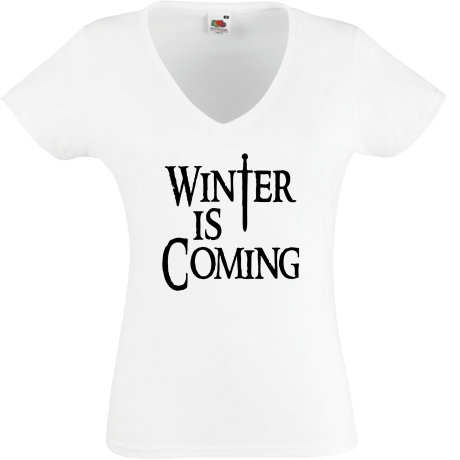 Koszulka damska w serek „Winter Is Coming 4”