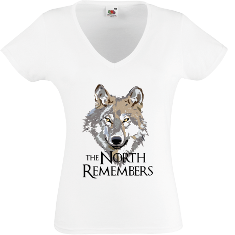 Koszulka damska w serek „The North Remembers”