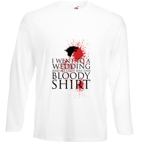 Koszulka z długim rękawem „Red Wedding, All I Got Was a Bloody Shirt”