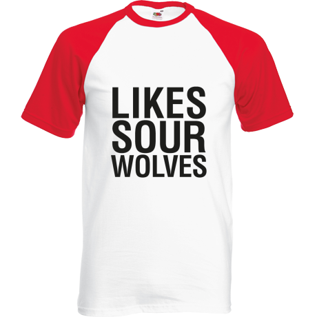 Koszulka bejsbolówka „Likes Sour Wolves”