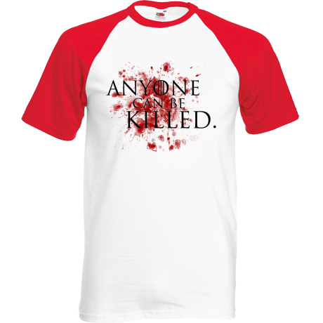 Koszulka bejsbolówka „Anyone Can Be Killed”