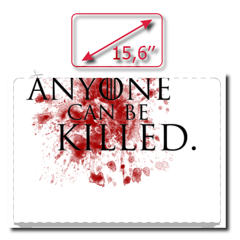 Naklejka na laptop „Anyone Can Be Killed”