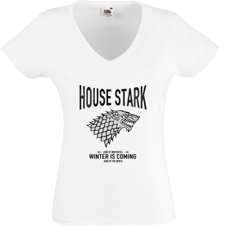 Koszulka damska w serek „House Stark”