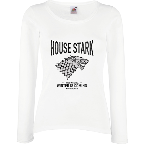 Koszulka damska z długim rękawem „House Stark”