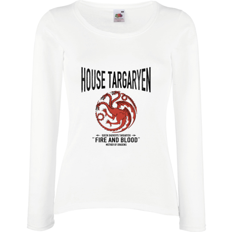 Koszulka damska z długim rękawem „House Targaryen”
