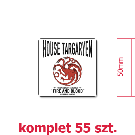 Wlepka „House Targaryen”