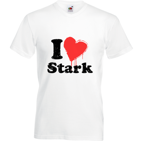 Koszulka w serek „I Love Stark”