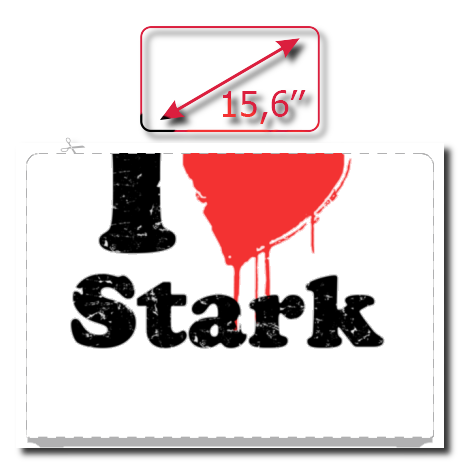 Naklejka na laptop „I Love Stark”