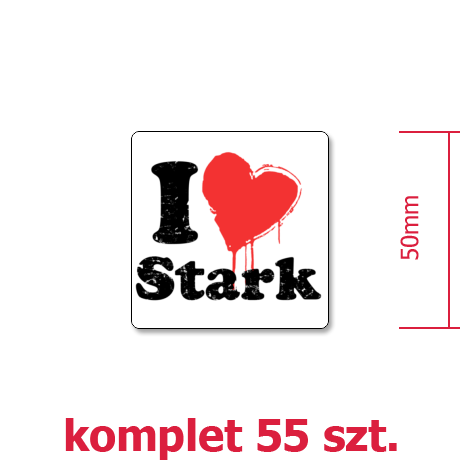 Wlepka „I Love Stark”