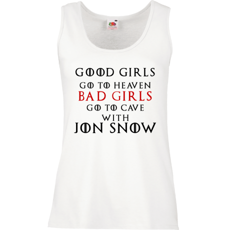 Bezrękawnik damski „Good Girls Go To Heaven Bad Girls Go To Cave With Jon Snow”