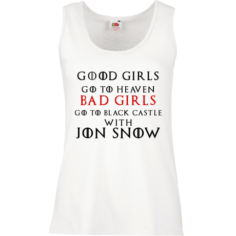 Bezrękawnik damski „Good Girls Go To Heaven Bad Girls Go To Black Castle With Jon Snow”