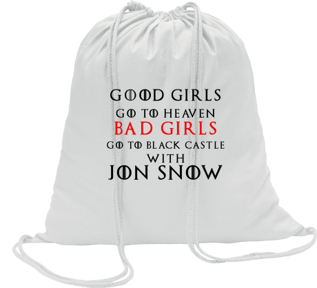 Worko-plecak „Good Girls Go To Heaven Bad Girls Go To Black Castle With Jon Snow”