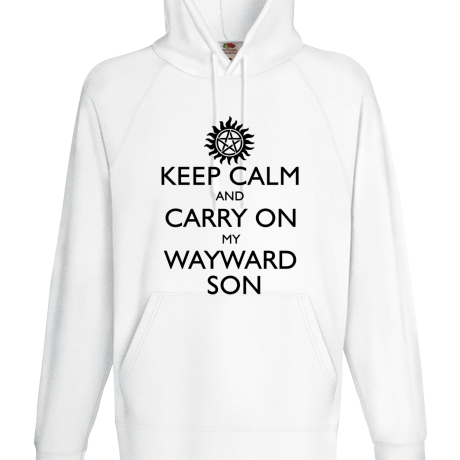 Bluza z kapturem „Keep Calm and Carry On My Wayward Son”