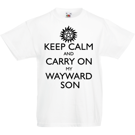Koszulka dla malucha „Keep Calm and Carry On My Wayward Son”