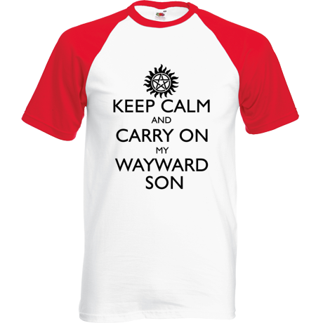 Koszulka bejsbolówka „Keep Calm and Carry On My Wayward Son”