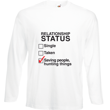 Koszulka z długim rękawem „Saving People, Hunting Things”