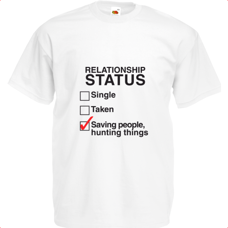 Koszulka dziecięca „Saving People, Hunting Things”