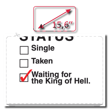 Naklejka na laptop „Waiting for the King of Hell”