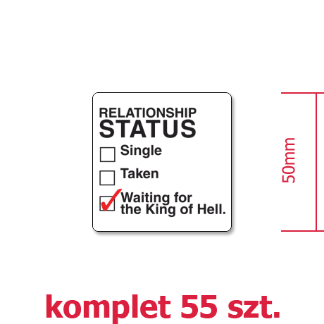 Wlepka „Waiting for the King of Hell”