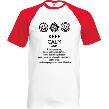 Koszulka bejsbolówka „Keep Calm and Exorcizamus”