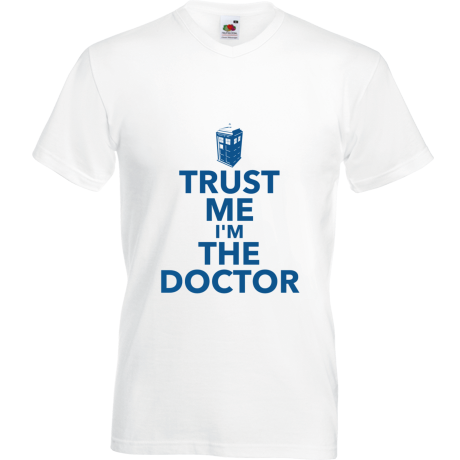 Koszulka w serek „Trust Me I’m The Doctor”