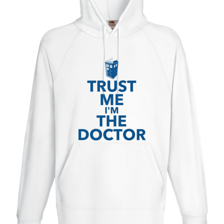 Bluza z kapturem „Trust Me I’m The Doctor”