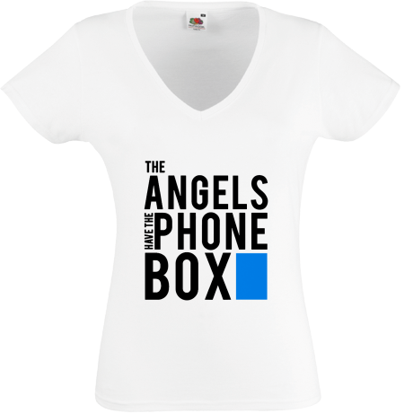 Koszulka damska w serek „The Angels Have The Phone Box”