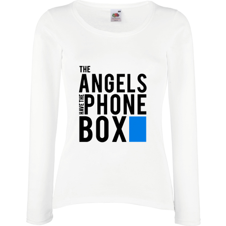 Koszulka damska z długim rękawem „The Angels Have The Phone Box”