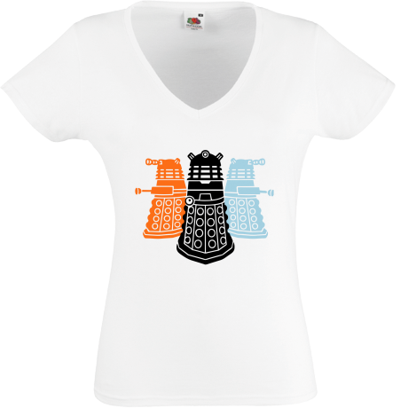 Koszulka damska w serek „Daleks”