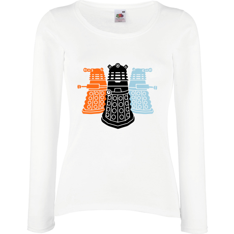 Koszulka damska z długim rękawem „Daleks”