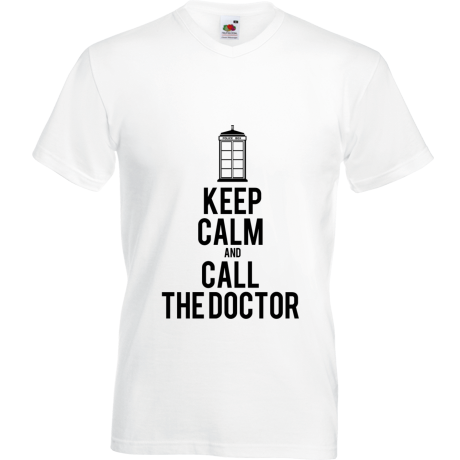 Koszulka w serek „Keep Calm and Call the Doctor”