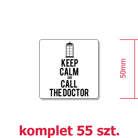Wlepka „Keep Calm and Call the Doctor”