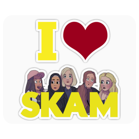 Podkładka pod mysz „I love Skam”