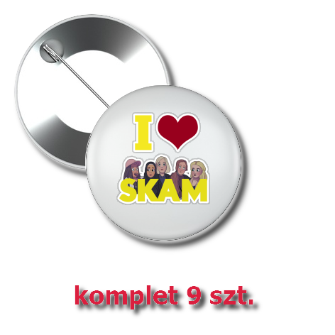 Przypinka „I love Skam”