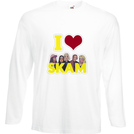 Koszulka z długim rękawem „I love Skam”