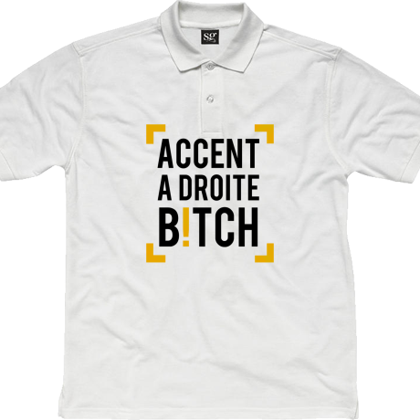 Polo „Accent A Droite Bitch”