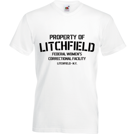 Koszulka w serek „Property Of Litchfield”