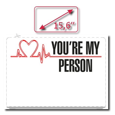 Naklejka na laptop „You’re My Person”
