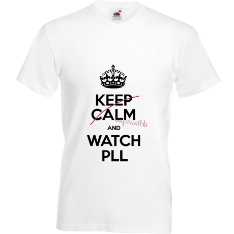 Koszulka w serek „Keep Calm and Watch PLL”