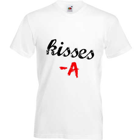 Koszulka w serek „Kisses A”