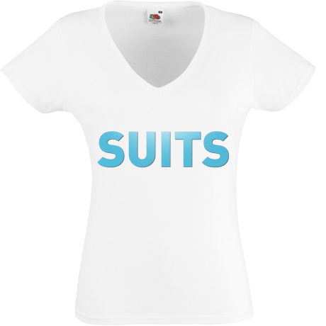 Koszulka damska w serek „Suits Logo”