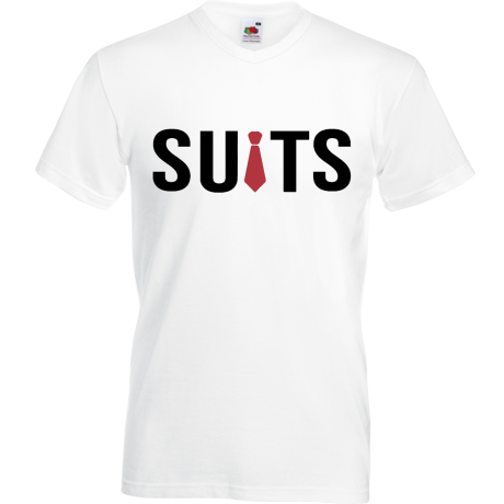 Koszulka w serek „Suits”